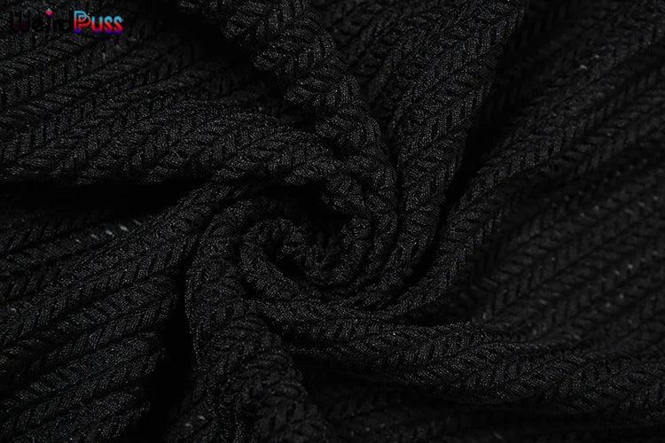 Weird Puss Summer Trend 3 Piece Set Women Spike Mesh Crop Tops+Bandage Bra+Leggings Tight Matching Vacation Streetwear Outfits Viralgem Store