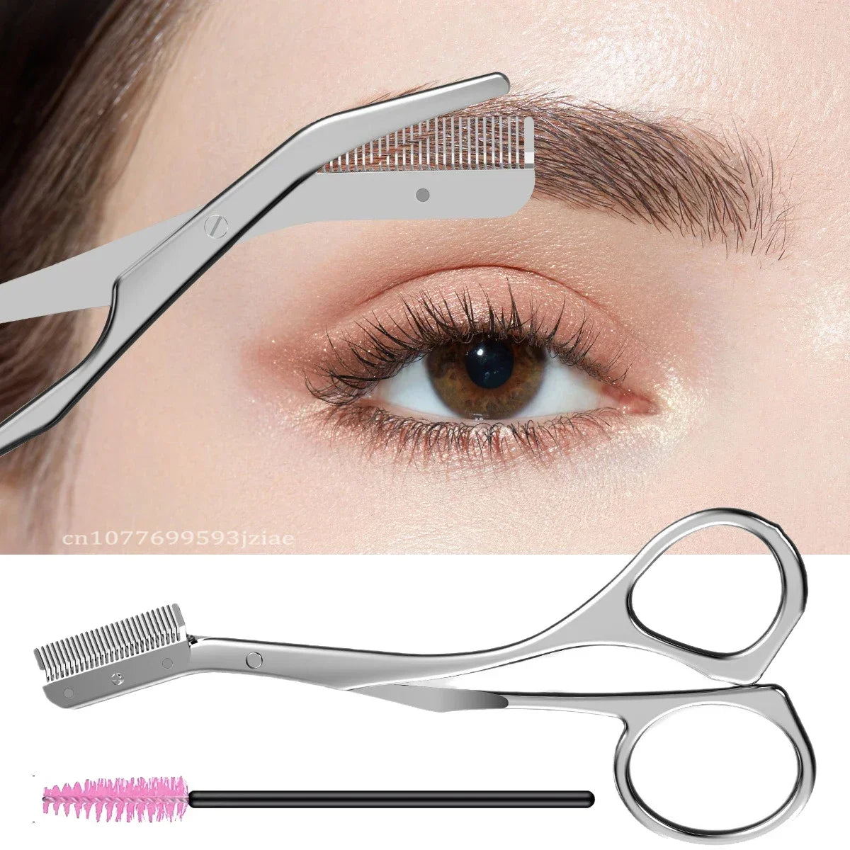Stainless Steel Eyebrow Scissors With Eyebrow Comb High Quality Makeup Scissors Eyebrow Trimming Knife Hair Remover Shaver Tool Viralgem Store