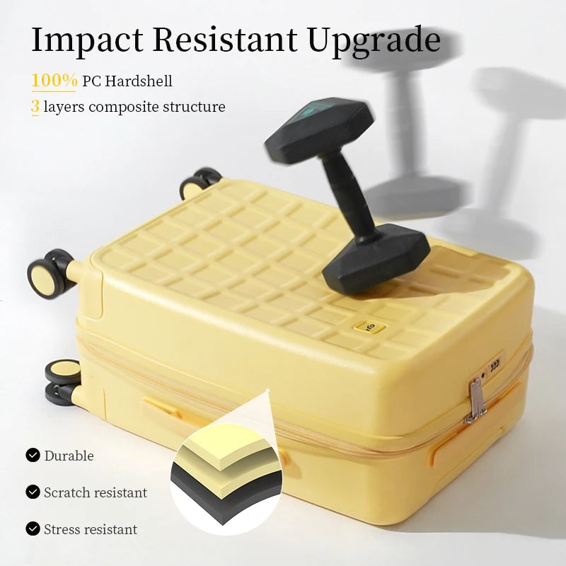 Aji 2025 Women Suitcases On Wheels 20 24 26 Inch Large Capacity Travel Suitcase Pc TSA Lock Handle Carry On Luggage For Men Viralgem Store