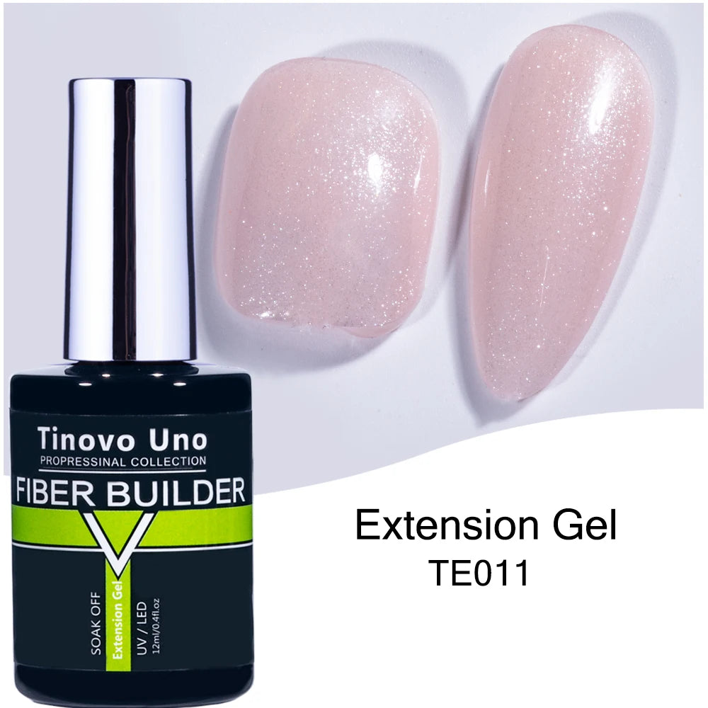 Tinovo Uno 41 Colors Builder Nail Gel in A Bottle Fiber Gel for Extensions Semi Permanent UV Building Poly Acrylic Nails Liquid