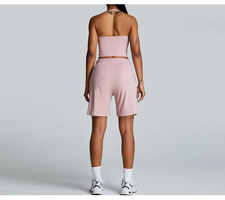 YJ-Spring and Summer New Halter Yoga Vest Women's Sling Beauty Back Exercise Underwear Slim Fit and Quick-Drying Yoga Clothes Br