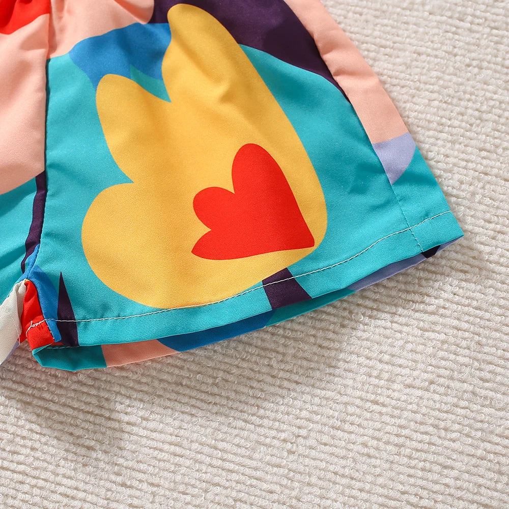 2PCS Summer New Girl Flower Strap Top+Shorts Two Piece Set Suitable for 0-3 Year Old Babies Viralgem Store