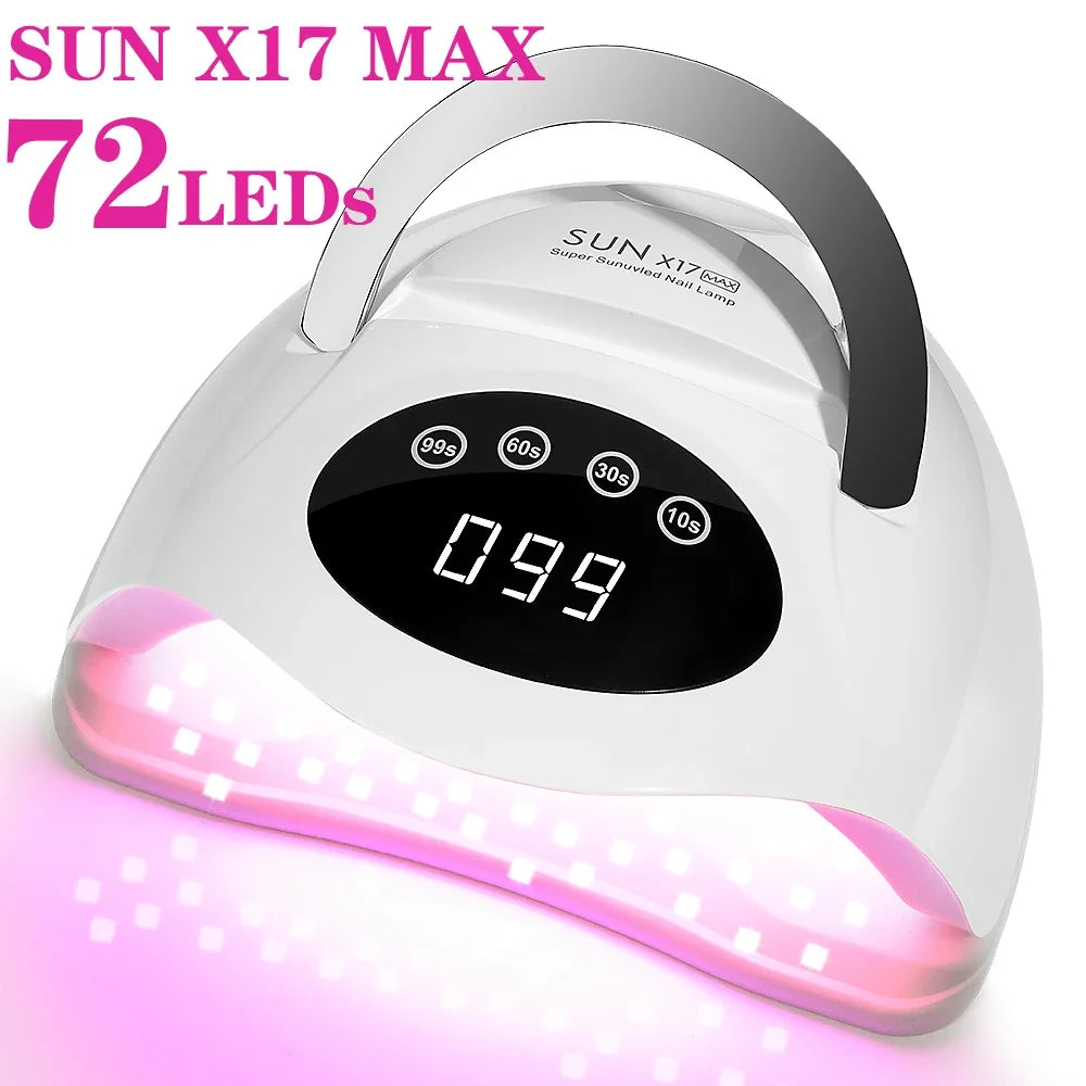 320W UV Light Dryer for Nails Gel Polish with 72 Lamp Beads 4 Timer Setting HD Display Screen Auto Sensor Professional Nail Lamp