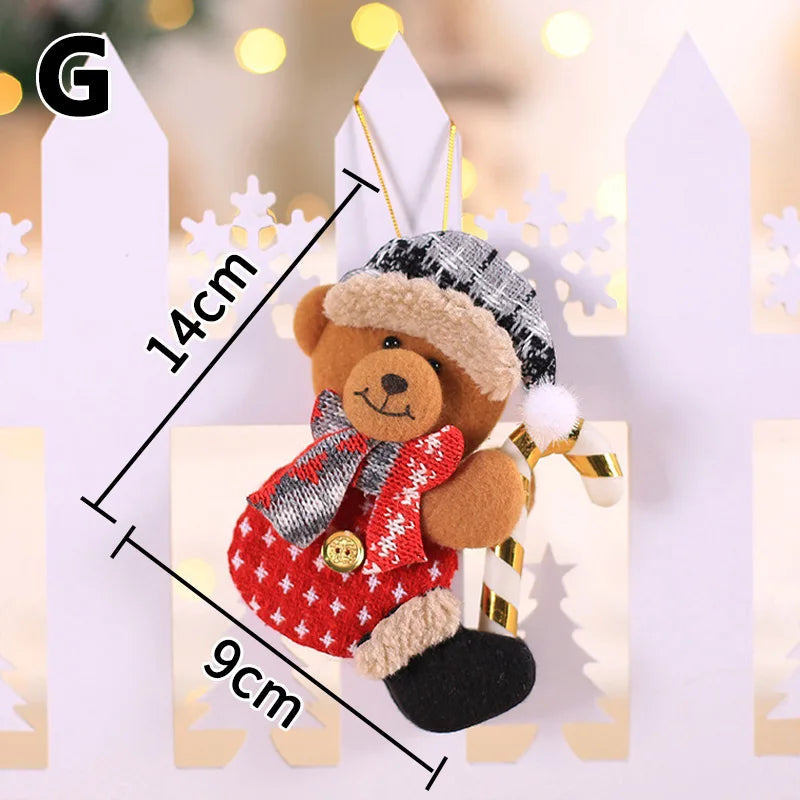 2023 Happy New Year Christmas Ornaments DIY Xmas Gift Santa Claus Snowman Tree Pendant Doll Hang for Home Noel Natal Decorations Viralgem Store