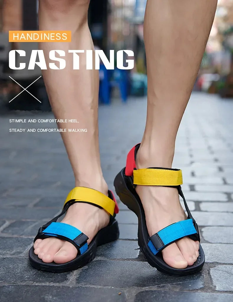 2024 New Men Sandals Non-slip Summer Flip Flops High Quality Outdoor Beach Slippers Casual Shoes Cheap Men's shoes Water Shoes Viralgem Store