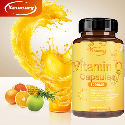 Vitamin C Capsules 1000mg - Immune System and Collagen Booster, Skin Health, AntioxidantSupplements