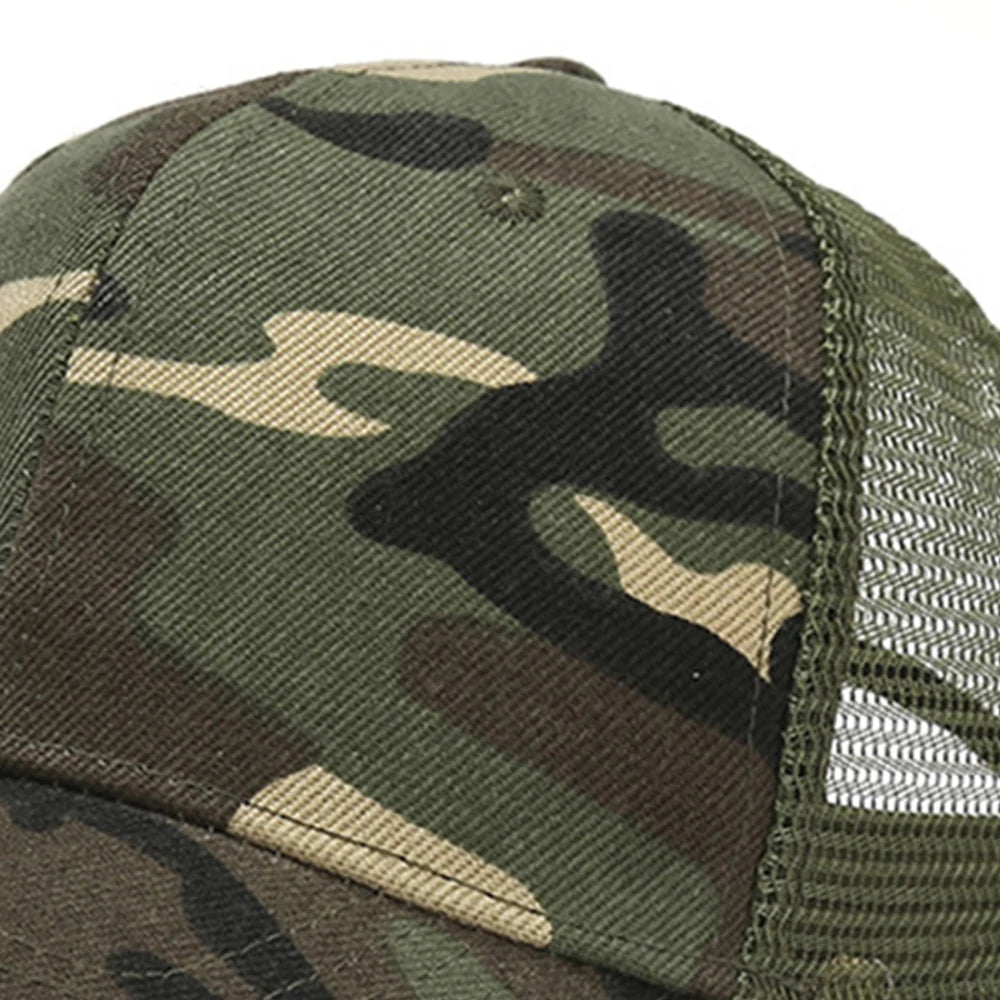 Spring Summer Sun Hat Caps For Men Women Adjustable Baseball Cap Breathable Mesh Trucker Cap Camouflage Baseball Hat Viralgem Store
