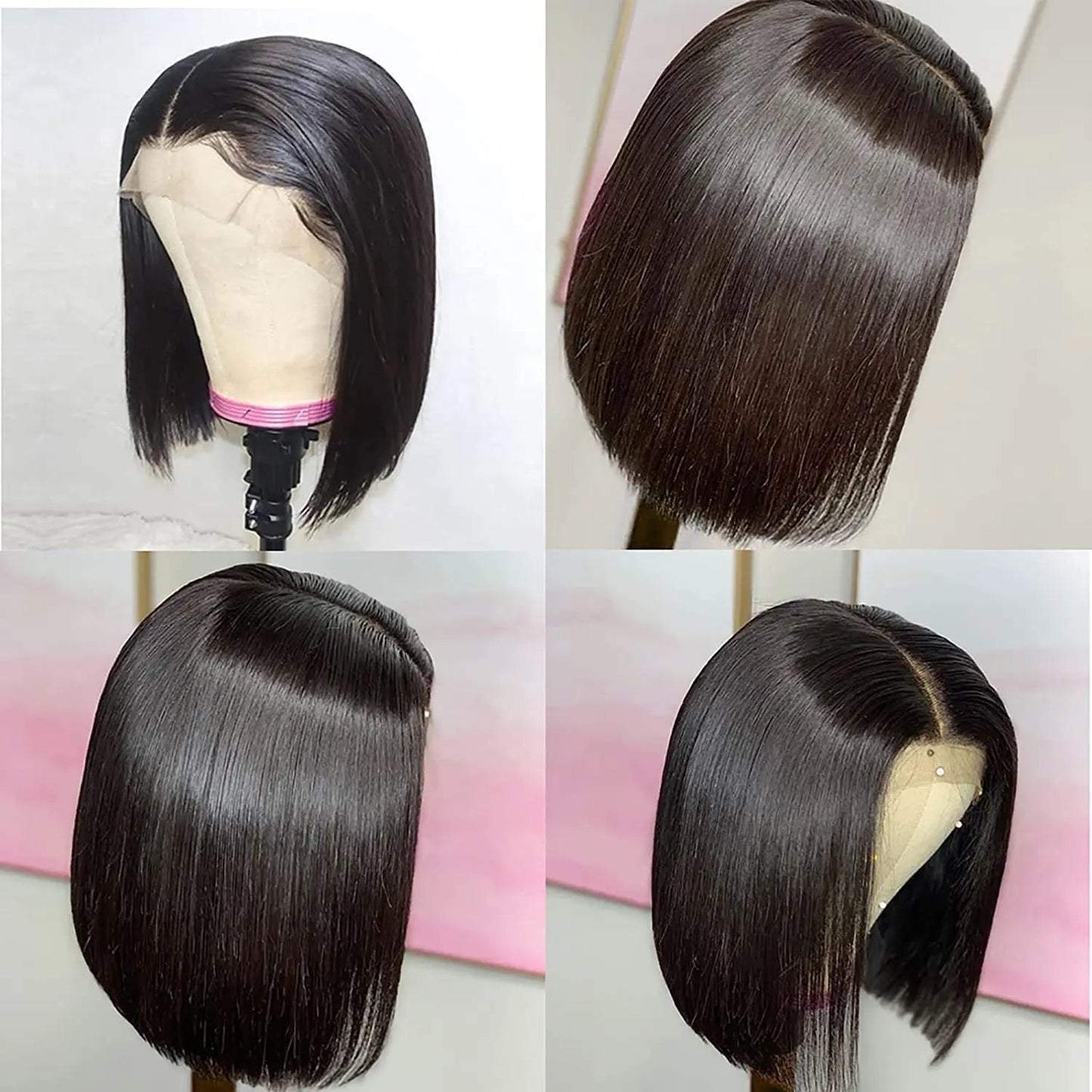 613 Blonde Short Bob Wig Transparent Lace Front Human Hair Wigs Straight 13X4 Burgundy 99j Brown Colored Cut Lace Frontal Wig Viralgem Store