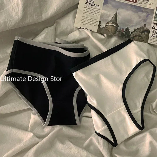 Women Panties Mid-Waist Cotton Solid Simple Sports Underwear Girls'S Briefs Comfortable Breathable Female's Lingerie Viralgem Store