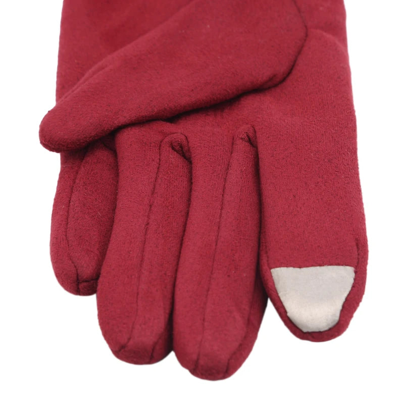 Women Gloves Autumn Winter Fashion Thickening Cold-Proof Warm Mitts Full Finger Mittens Outdoor Female Gloves Touchable Screen