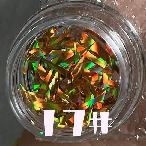 1Box Irregular Aurora Mirror Broken Glass Paper Nail Foil Decals Japanese Laser Patch DIY Rainbow Transfer Piece Manicure Decor#