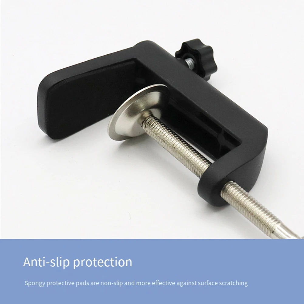 Table Mount Clamp Clip Aluminum Alloy Base Desk Lamp C-Shaped Clamp Bracket Desktop Fixed Bracket Clamp Microphone Stand Bracket Viralgem Store