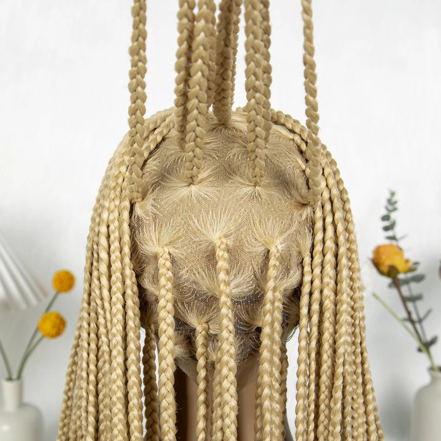 Synthetic Transparent HD Knotless Full Lace Braided Wigs For Black Women Crochet Braid Braiding Hair Viralgem Store