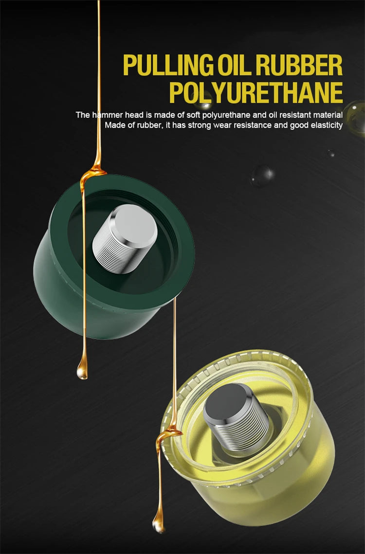 WYNN'S Double-Faced Soft Hammer Mallet Rubber Hammer for Home Flooring Decoration Installation Hand Tool Jewelry Craft DIY Work Viralgem Store