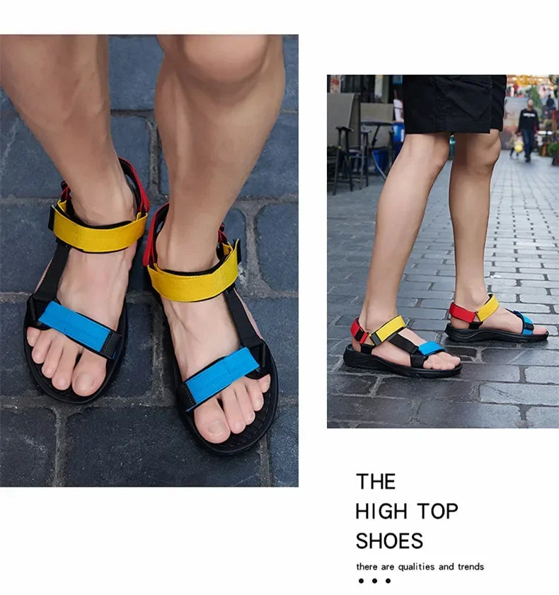 2024 New Men Sandals Non-slip Summer Flip Flops High Quality Outdoor Beach Slippers Casual Shoes Cheap Men's shoes Water Shoes Viralgem Store