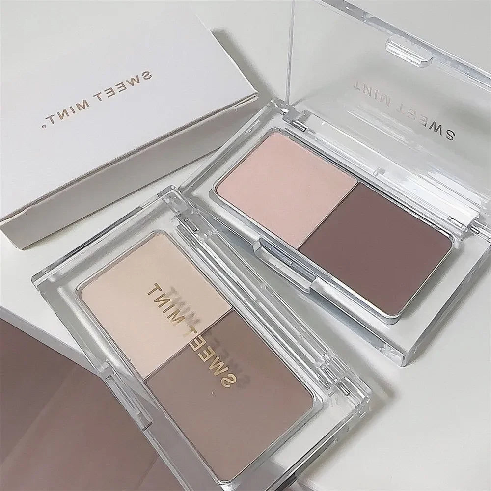 Two-color Nose Shadow Powder Highlighter Contouring Palette Side Shadow V Face Matte Brightening Multifunction Makeup Palette