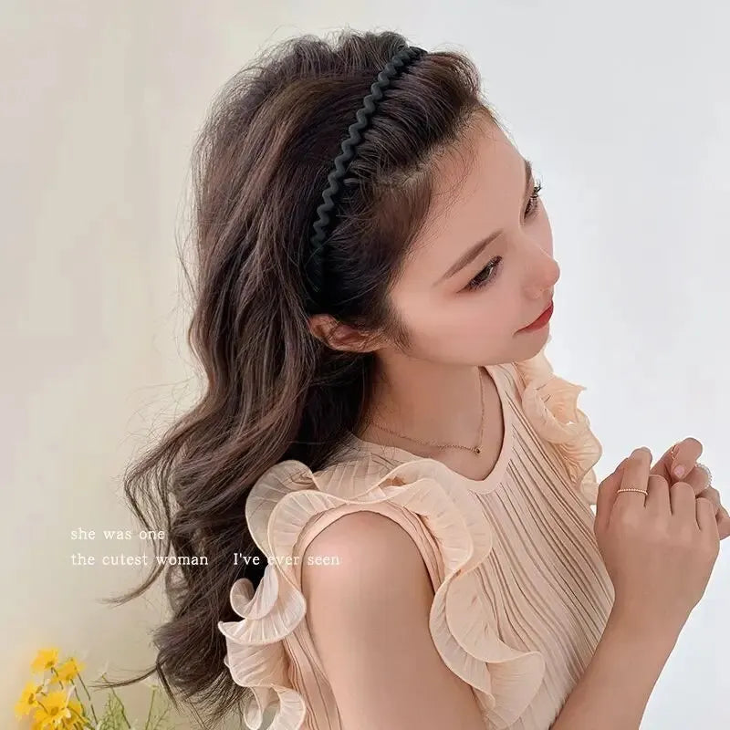 3Pcs Fashion Non-slip Hair Bands for Women Men Wave Shape Simple Headband Girls Face Wash Hairband Hair Accessories Headwear