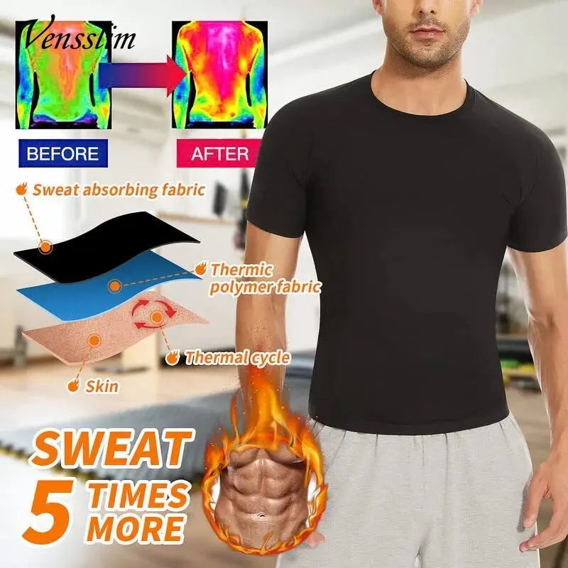 Vensslim Men’s Sauna Suit Sweat Heat Trapping Workout Fat Burner Vest Slimming Body Shaper Tank Top Waist Trainer Fitness Corset Viralgem Store