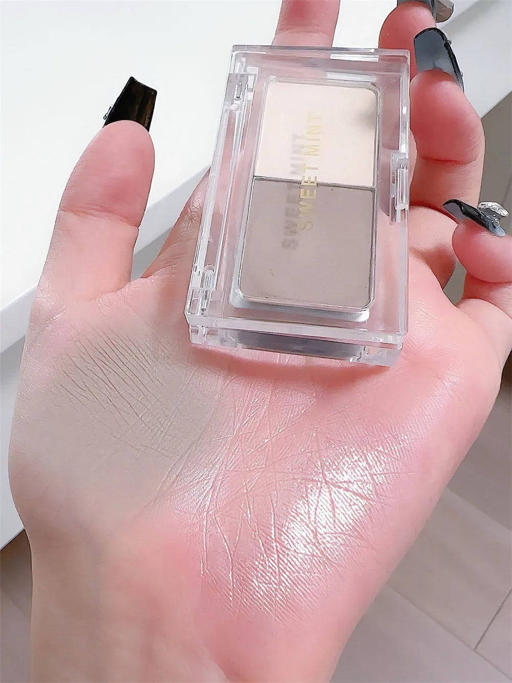 Two-color Nose Shadow Powder Highlighter Contouring Palette Side Shadow V Face Matte Brightening Multifunction Makeup Palette