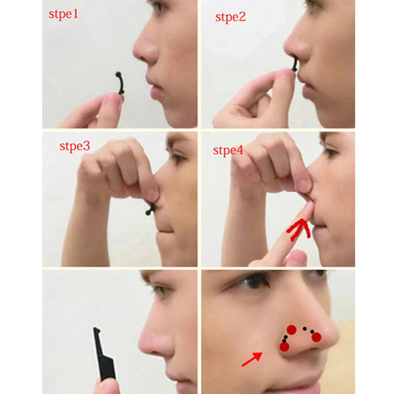 6Pcs/Set Beauty Nose Up Lifting Bridge Shaper Massage Tool No Pain Nose Shaping Clip Clipper Women Girl Massager 3 Size