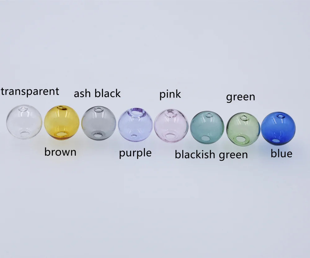 10pieces Double Hole 10-20mm Color Glass Ball Globe Beads Hollow Glass Bottle Vial Jewelry Making Accessories Findings Viralgem Store