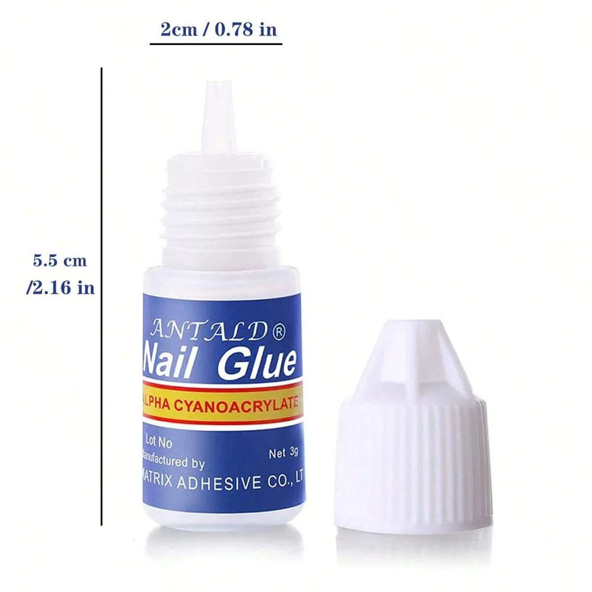 5pcs*3g Strong Adhesive Nail Glue -Fast Drying Nail Bond Glue for Acrylic False Nail Tips Gem Rhinestone Jewelry Sticky Glue Gel Viralgem Store