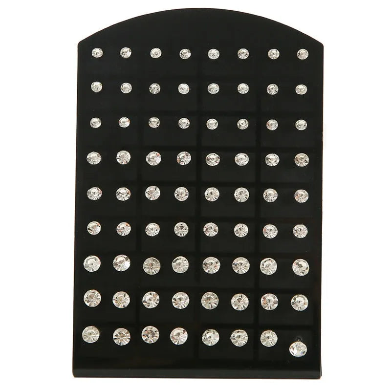 36pairs Mixed Sizes Rhinestone Stud Earrings For Women Girls Crystal Earrings Set Wedding Party Jewelry Gift Viralgem Store