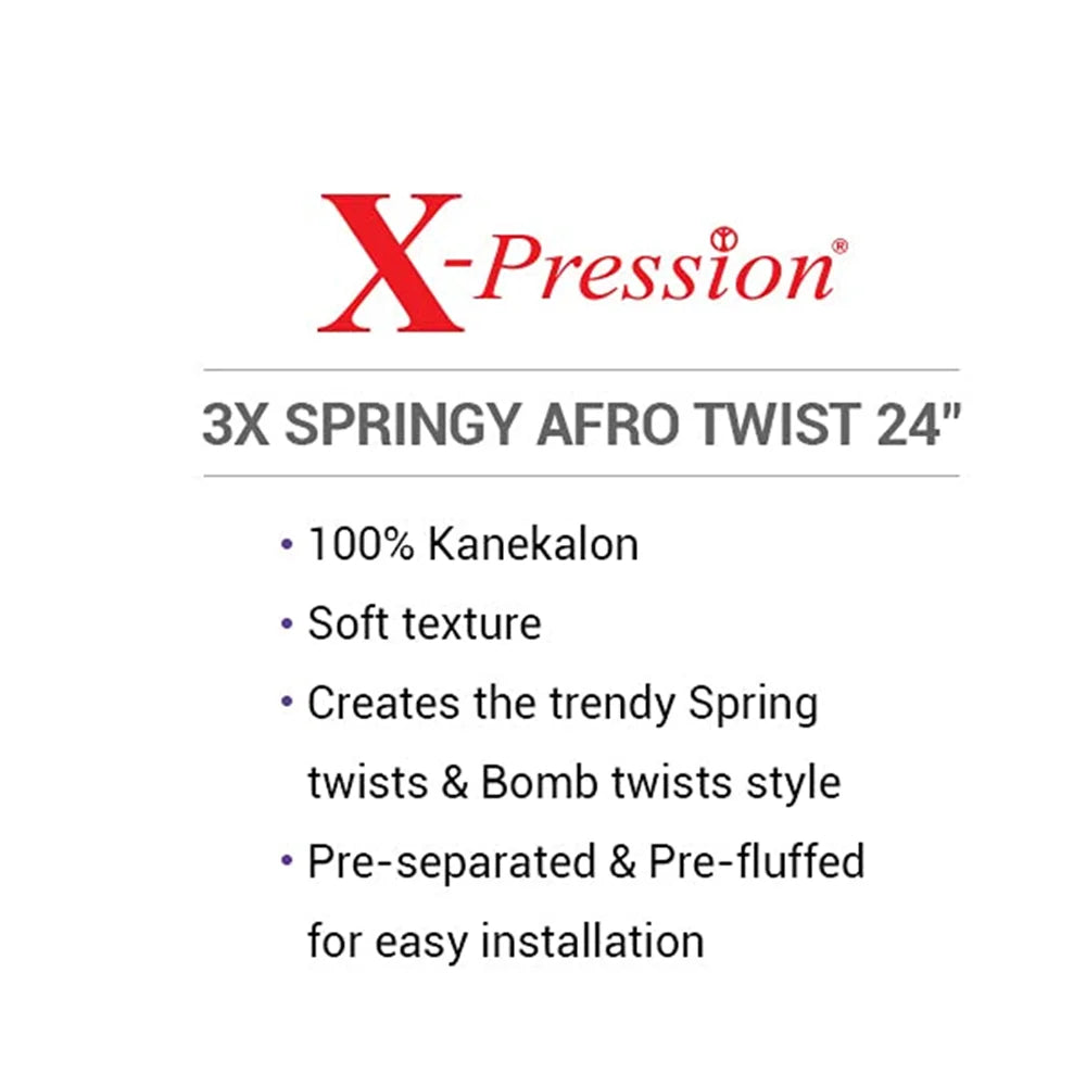 24inch Synthetic Marley Braiding Hair Outre Crochet Braids X-Pression  Springy Afro Pre-separated Braiding Hair For Black Women