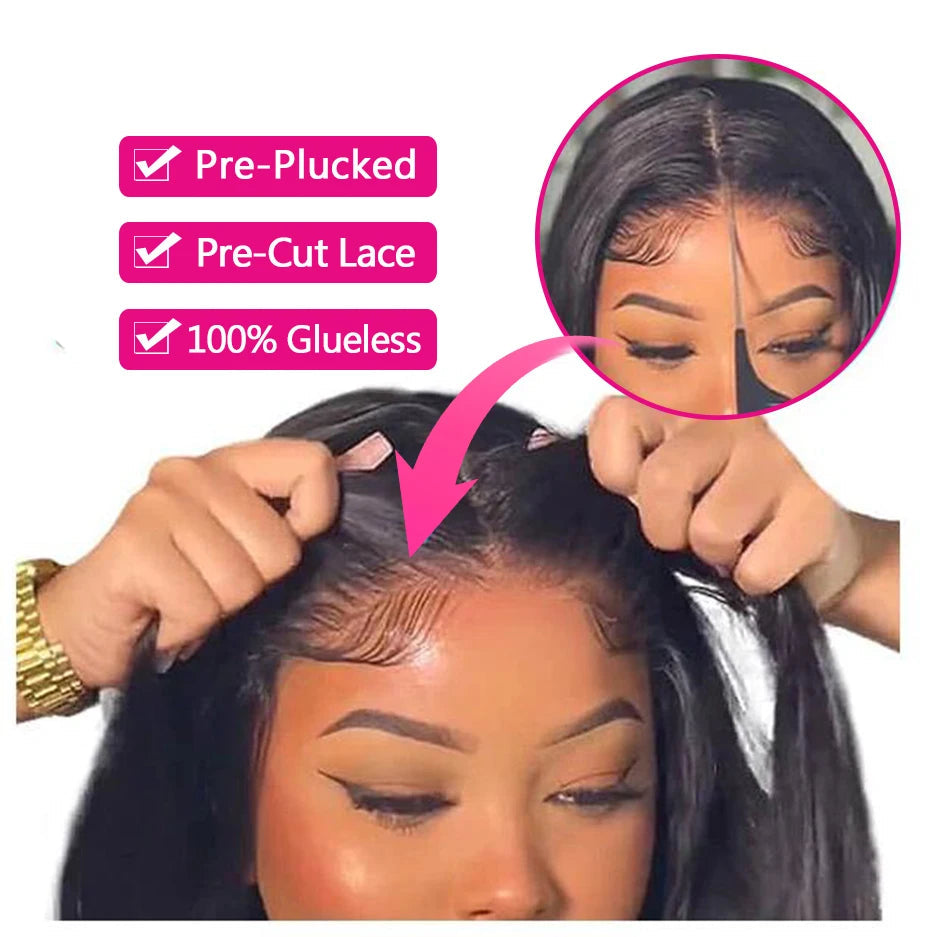 Tuneful 13x6 Lace Frontal Human Hair Wigs Straight 30 Inch Pre Plucked HD Lace Front Human Hair Wigs Glueless Wigs Ready To Wear Viralgem Store