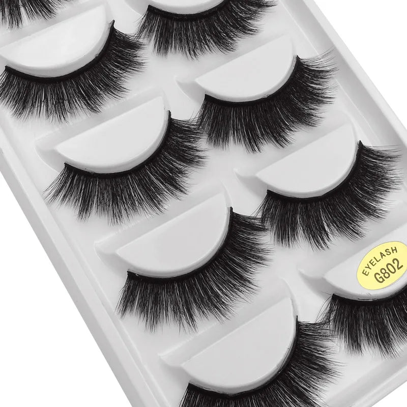 5 Pairs 3D Mink False Eyelashes h13, Soft Eyelash Extension Natural Eyelashes makeup Lashes Wholesale G800, G806 Viralgem Store
