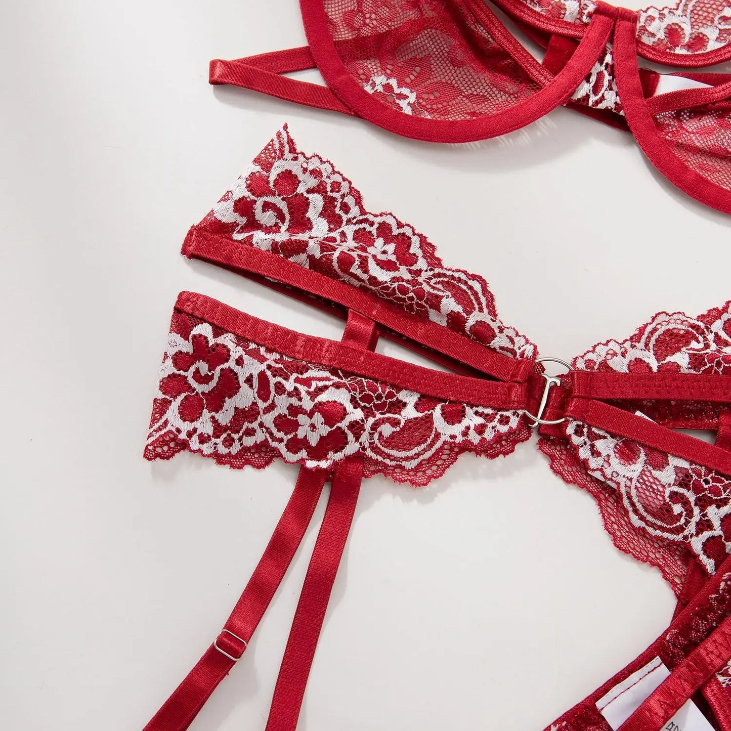 Toucheart Sexy Bra Set Contrast Color Lace Hollow Breathable Garter Hot Erotic Sexy Costumes Underwear Seamless Bra Thong Suit Viralgem Store