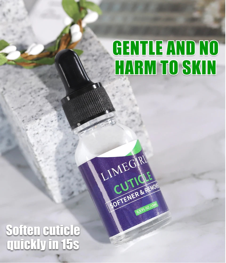 15ML Nail Soften Oil Cuticle Remover for Gel Overgrown Cuticles Soften Eliminating Exfoliant for Nails Manicure Pedicure Viralgem Store