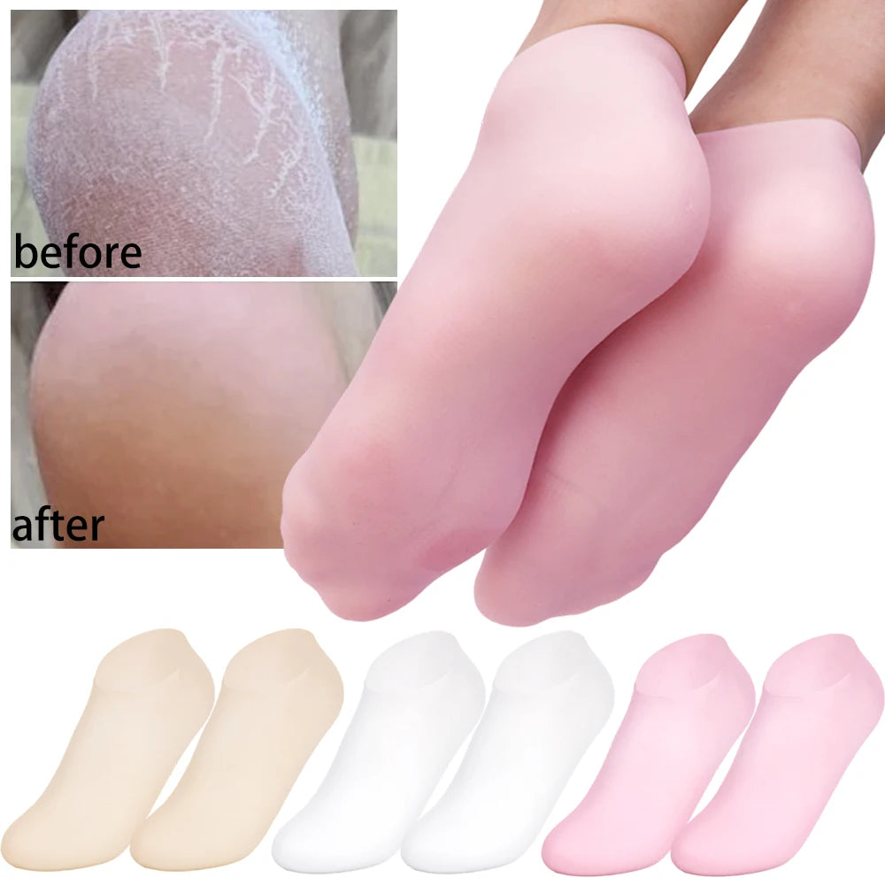 1Pairs Silicone Moisturizing Foot Socks for Dry Cracked Feet Foot Care Socks Spa Pedicure Socks Massage Moisturizing Gel Sock Viralgem Store