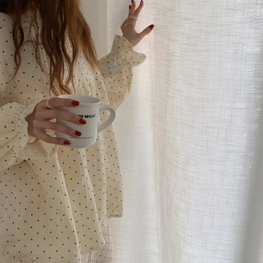 Women's New Pajamas Homewear Suit Spring and Fall Korean Version of the Long-Sleeved Long Pants Thin Section Loose Homewear Suit Viralgem Store