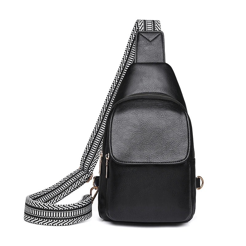 Women Bag Soft PU Leather Shoulder Purse Vintage Fashion Female Chest Bag Designer Multifunctional Shoulder Messenger Crossbody Viralgem Store