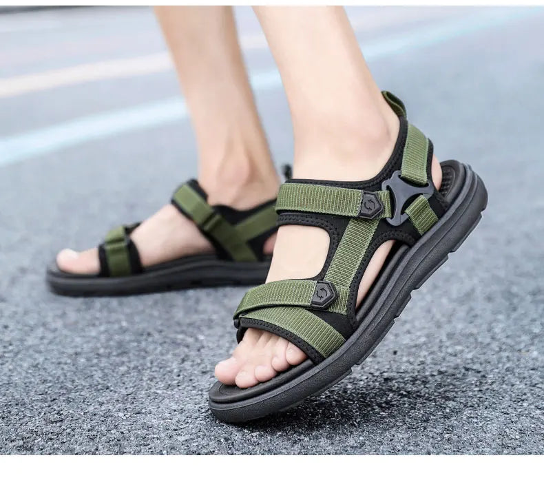 Vanmie Sandal Men 2023 Summer Sandals for Men Leisure Beach Sandals Male Summer Shoes Lightweight Outdoor Casual Shoes