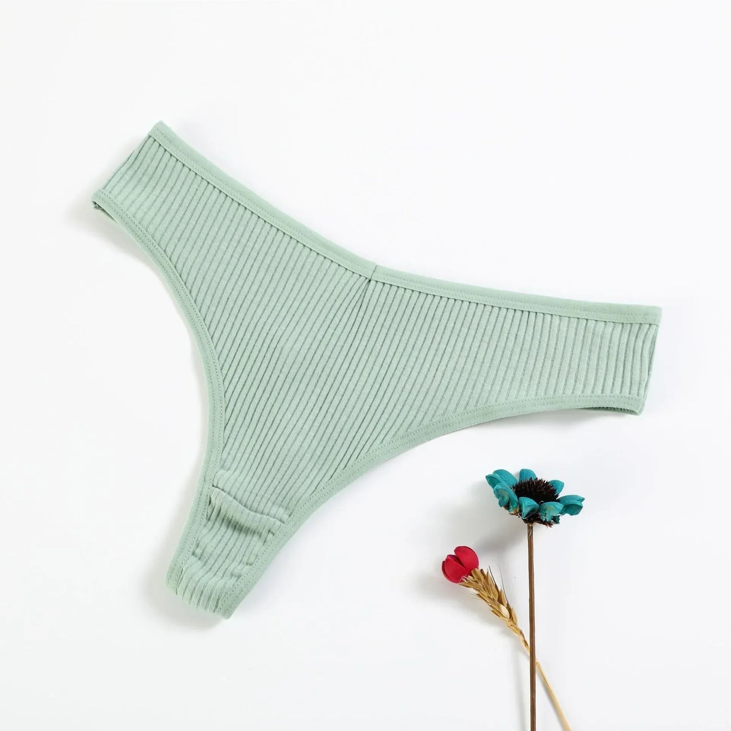 Yiailing Women's Panties Cotton Striped Underwear Sexy Sports Thongs Lingerie Soft Comfortable G-Strings Hot T-Backs