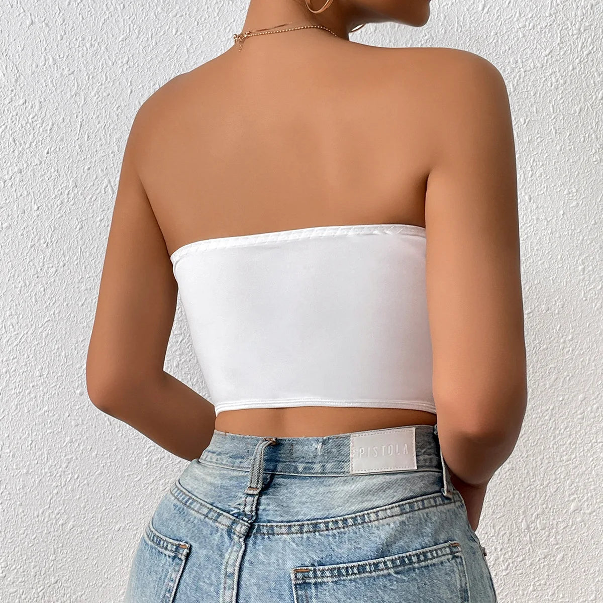 Vemina Lace Sexy Mesh Street Fashion 2024 Ins Style Fishbone Crop Top Off Floral Embroidery Seersucker Strapless Vest Corset Viralgem Store