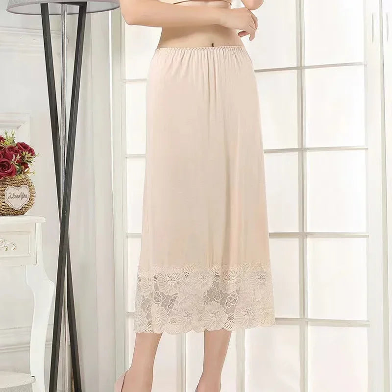 3 Lengths Underskirt Half Slips Dress For Women Summer Thin Ice Silk High Waist Elastic Anti-Penetrating Underskirt Lining Viralgem Store