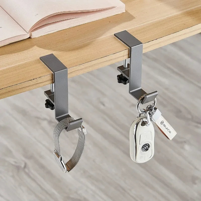 1pc Adjustable Desk Edge Hook Without Punching Office Desktop Edge Hanging Bag Hook Student Backpack Headphone Hanging Hook