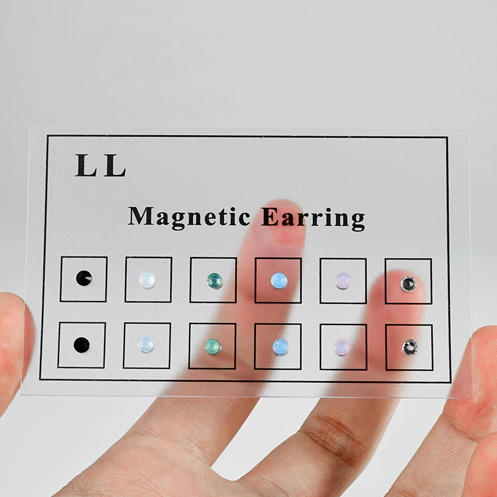 12PCS/Card Fake Cheater Non Pierced Magnet Ear Tragus Cartilage Lip Labret Stud Nose Ring  Jewelry Magnetic Earring Viralgem Store