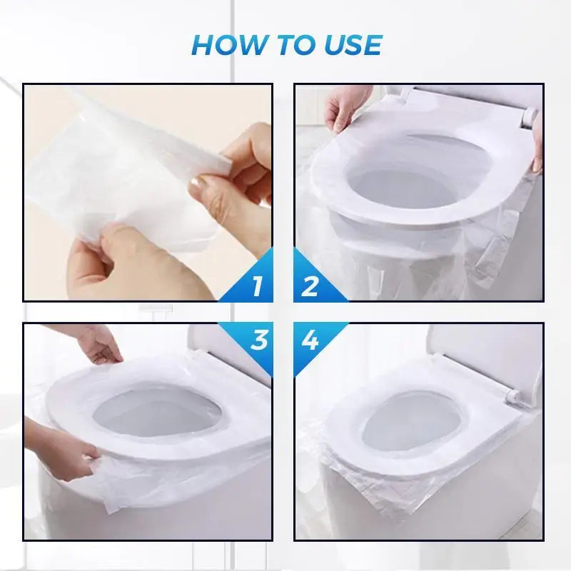 100/30pcs Portable Disposable Toilet Seat Cover Mat Waterproof Safety Toilet Seat Pad for Travel/Camping Bathroom Accessiories Viralgem Store