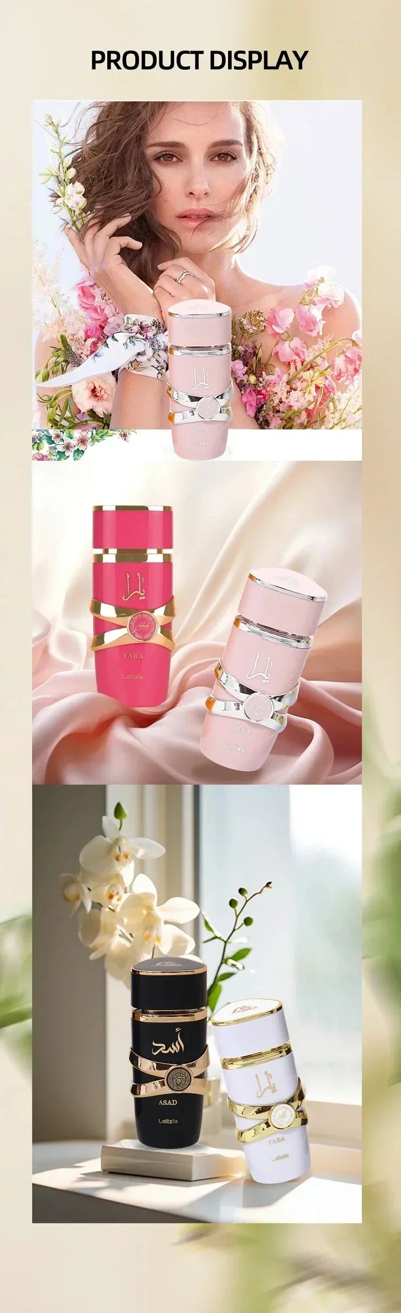 100ml Original Yara Lattafa Women Perfume Arabian Body Neutral Wood Luxury Men Perfumes Long-Lasting Pheromone Fresh Fragrance