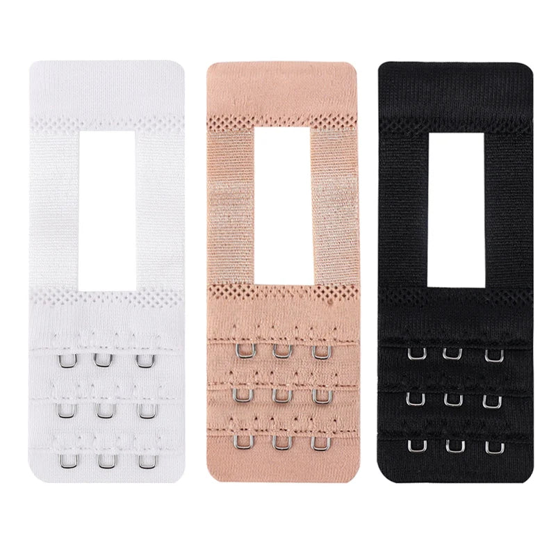 3Pcs Bra Extension Strap Extenders for Women Adjustable Belt Buckle Elastic 3 Row Hook Lengthen Expander Intimate Accessories Viralgem Store