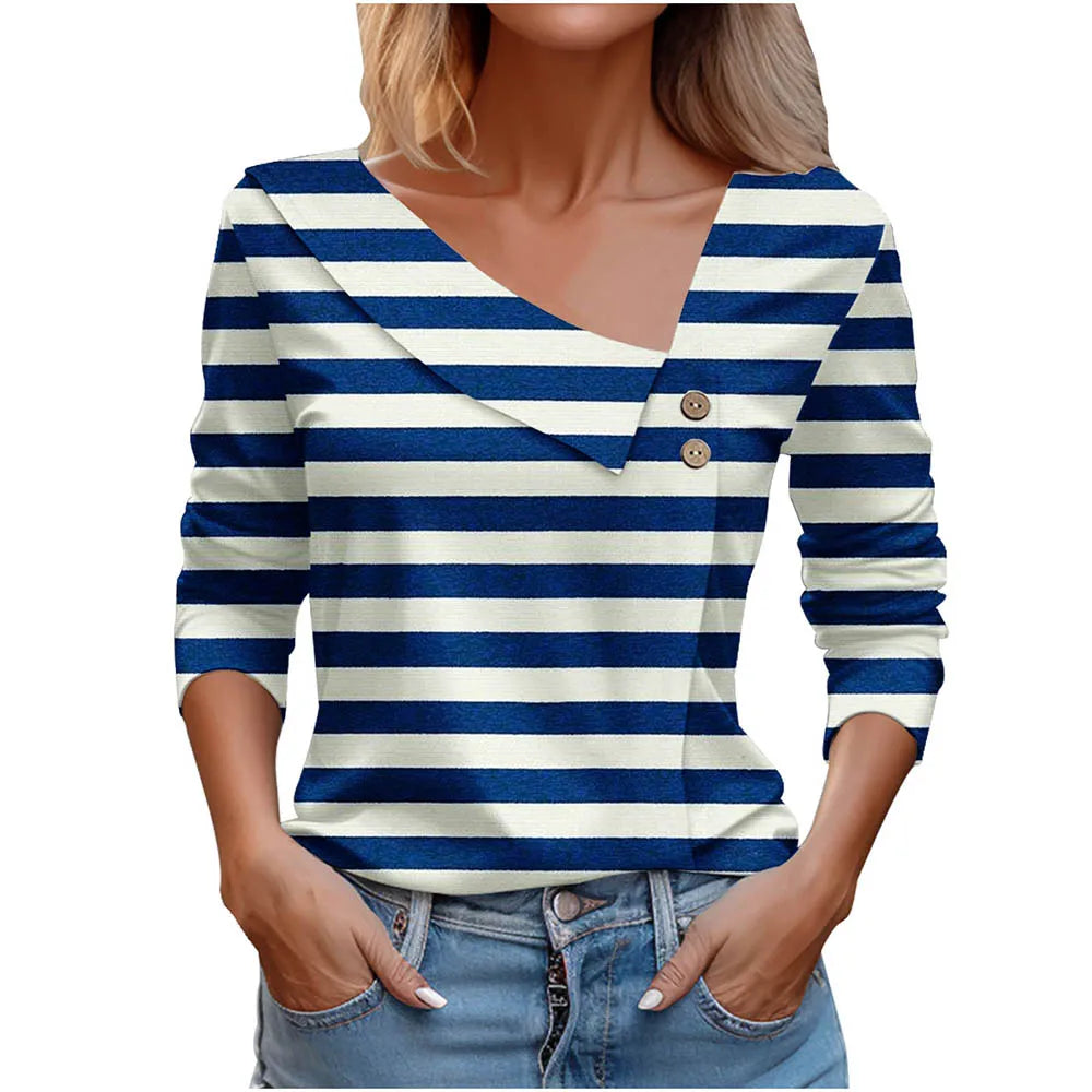 T Shirt For Women Fashion Long Sleeve Top White Floral Print Shirts And Blouses Autumn Winter Clothes For Women 2024 Viralgem Store