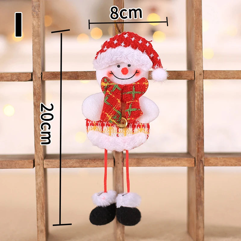 2023 Happy New Year Christmas Ornaments DIY Xmas Gift Santa Claus Snowman Tree Pendant Doll Hang for Home Noel Natal Decorations Viralgem Store