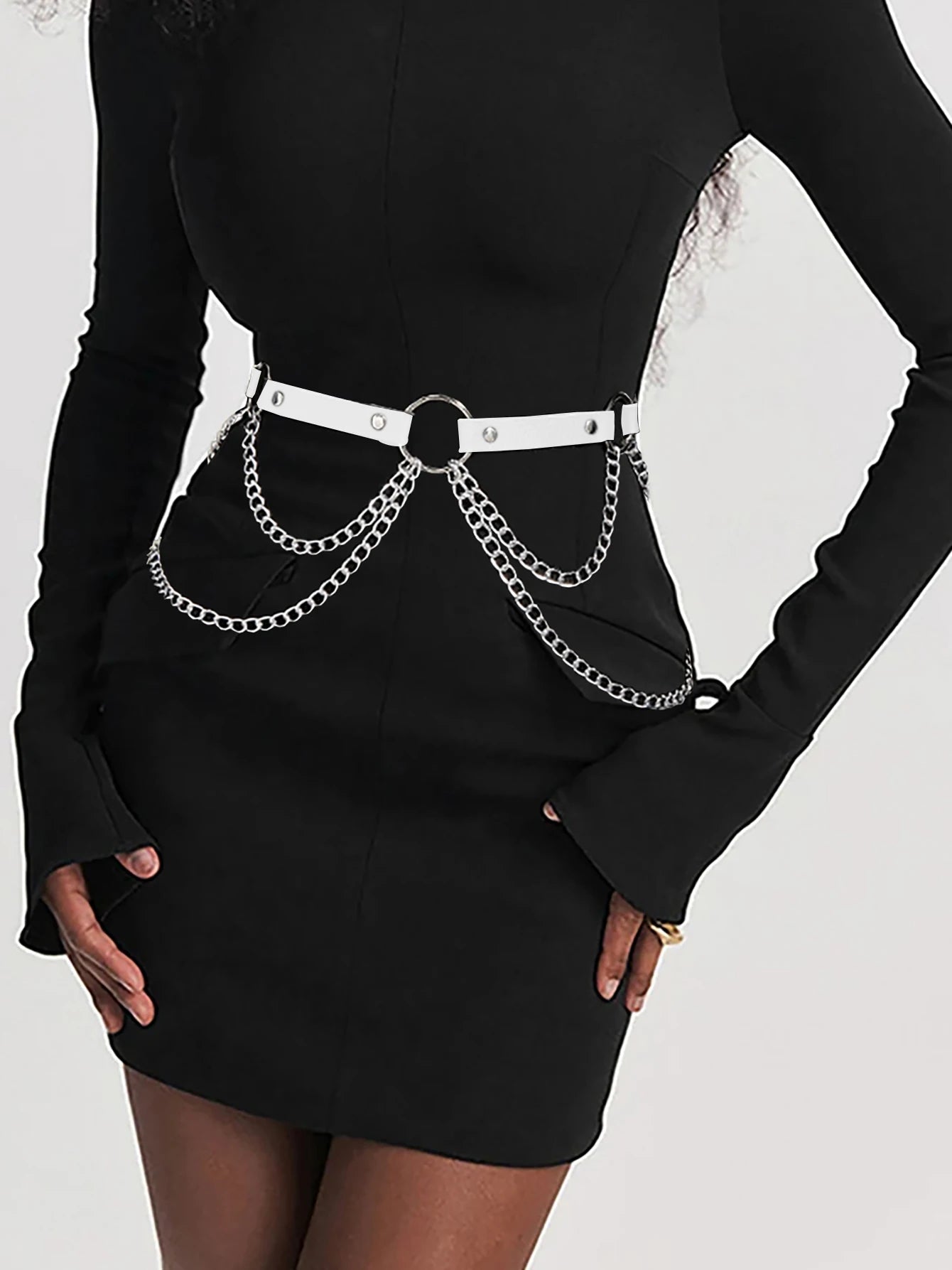 ﻿ Women Sexy Leather Harness Belt Waist Chain Harness Fashion Waistband Accessory Leisure Punk Gothic Clothing Jewelry Belt Viralgem Store
