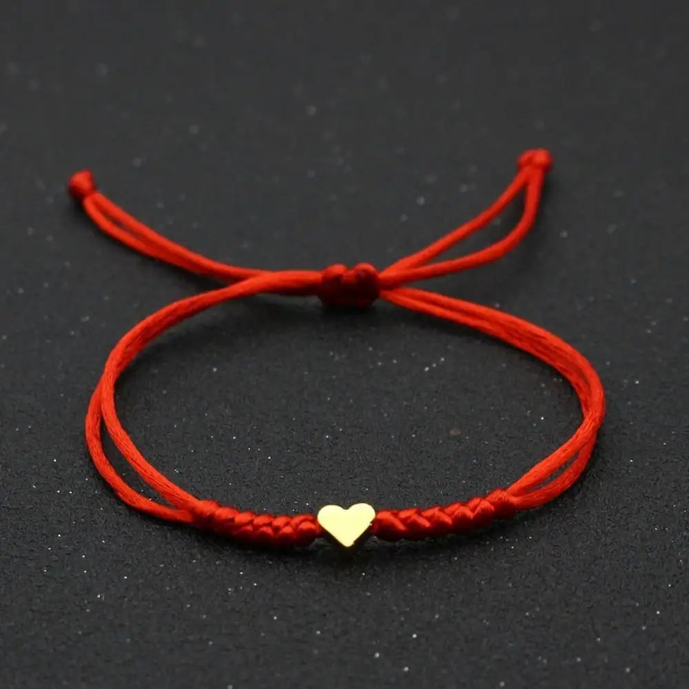 1Pcs Love Bracelet Red String Bracelet Couple Hand-Woven Adjustable Red Rope Bracelet Jewelry for Couples Sisters and Friends