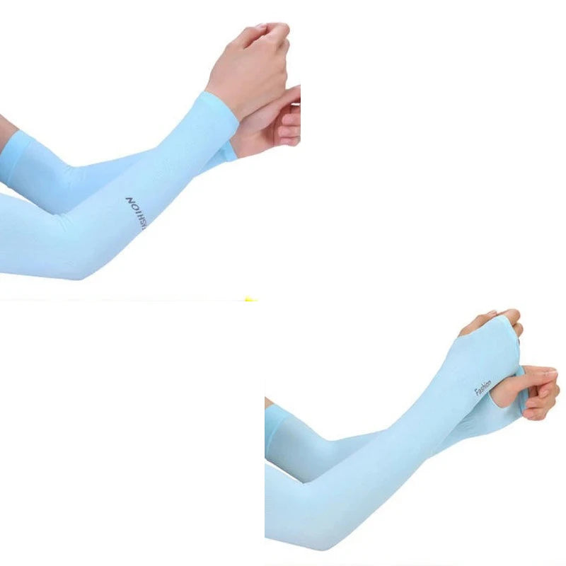 1 Pair Arm Sleeves Warmers Sports Sleeve Sun UV Protection Hand Cover Cooling Warmer Running Fishing Cycling Arm Cover