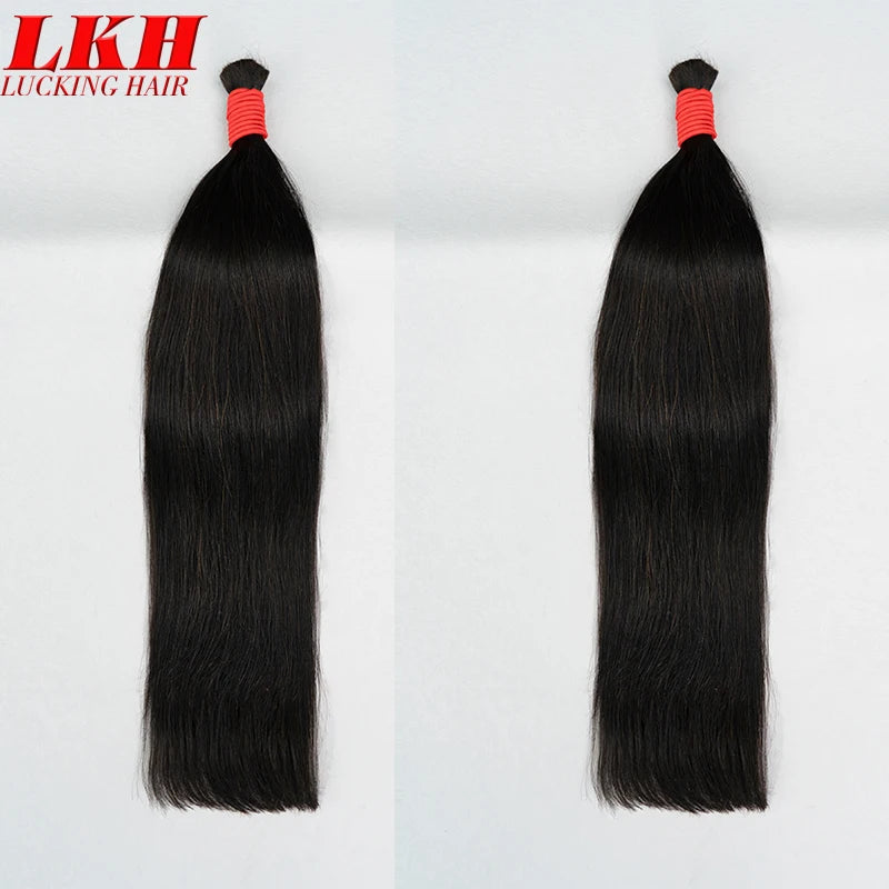 Virgin Remy Black Straight Raw Indian Vietnamese Russian Bulk Human Hair Bundles For Braiding 100%  Human Hair Bulk Extensions